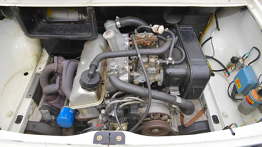 Simca Rallye 2 Der Motor des Simca Rallye 2.