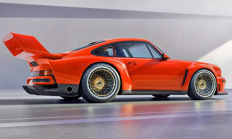 Der Singer DLS Turbo stehend von der Seite fotografiert.