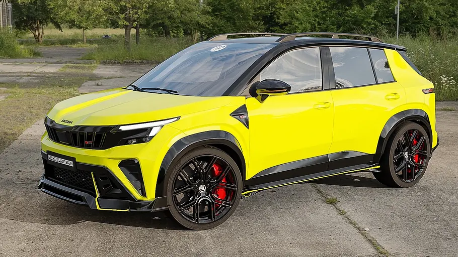 Skoda Epiq RS mit Fünfzylinder Skoda Epiq RS von Rostislav Prokop mit Fünfzylinder, fotografiert von schräg vorne.