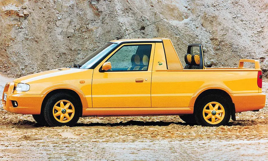 Skoda Felicia Fun (1995) Der Skoda Felicia Fun (1995) stehend seitlich.