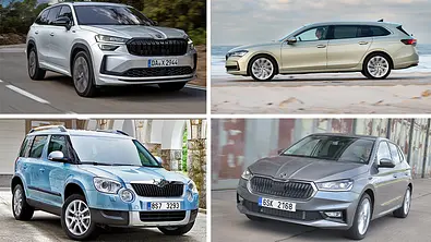 Vier Skoda-Modelle in einer Collage. - Foto: Collage: AUTO ZEITUNG