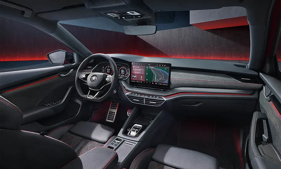 Skoda Octavia RS Combi Facelift (2024) Das Cockpit des Skoda Octavia RS Combi Facelift (2024).