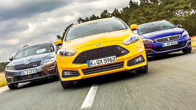 Ford Focus ST/Peugeot 308 GT/Skoda Octavia RS - Foto: AUTO ZEITUNG