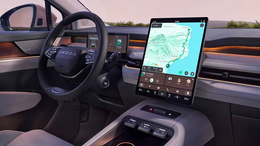 Das Cockpit des Skoda Peaq.