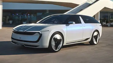 Der Skoda Vision O fahrend von schräg vorne fotografiert. - Foto: Skoda 