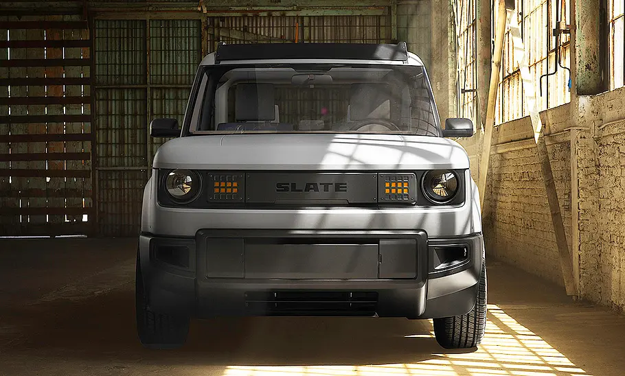Slate Truck (2026) Blick von vorne auf den Slate Truck (2026).