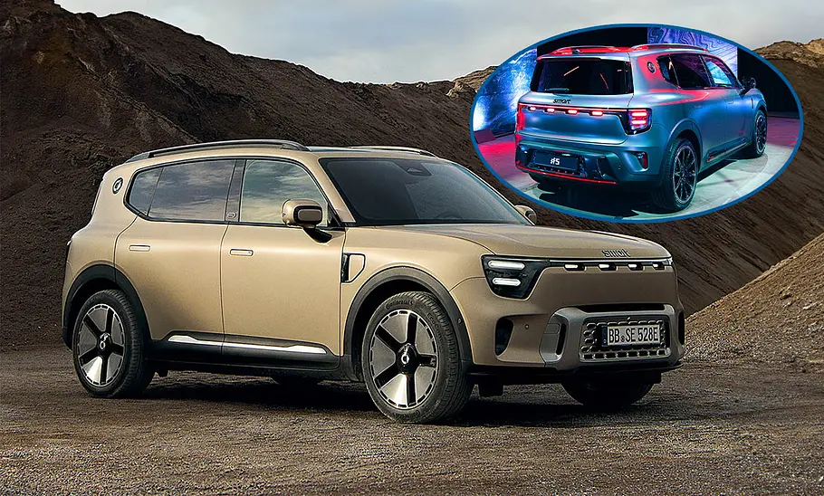 Collage aus zwei Modellen des Smart #5 (Brabus).