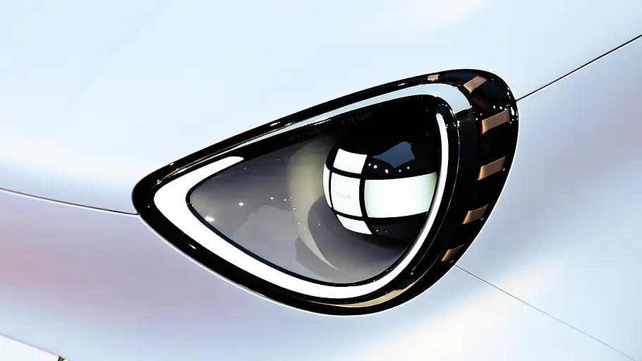 Smart Concept #2 (2026) Detailansicht auf die Frontscheinwerfer des Smart Concept #2 (2026).