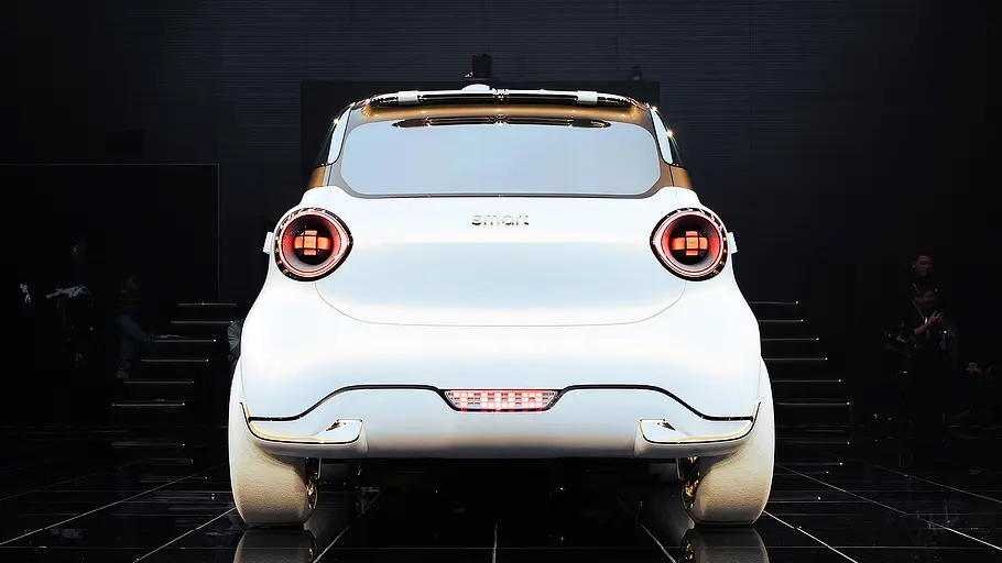 Smart Concept #2 (2026) Blick von hinten auf den Smart Concept #2 (2026).