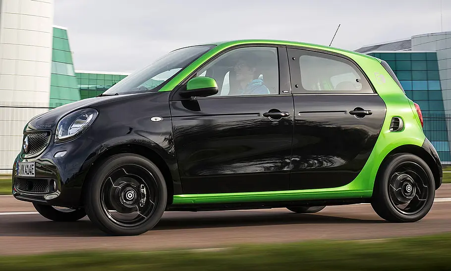 Erste Fahrt im neuen Smart Forfour electric drive