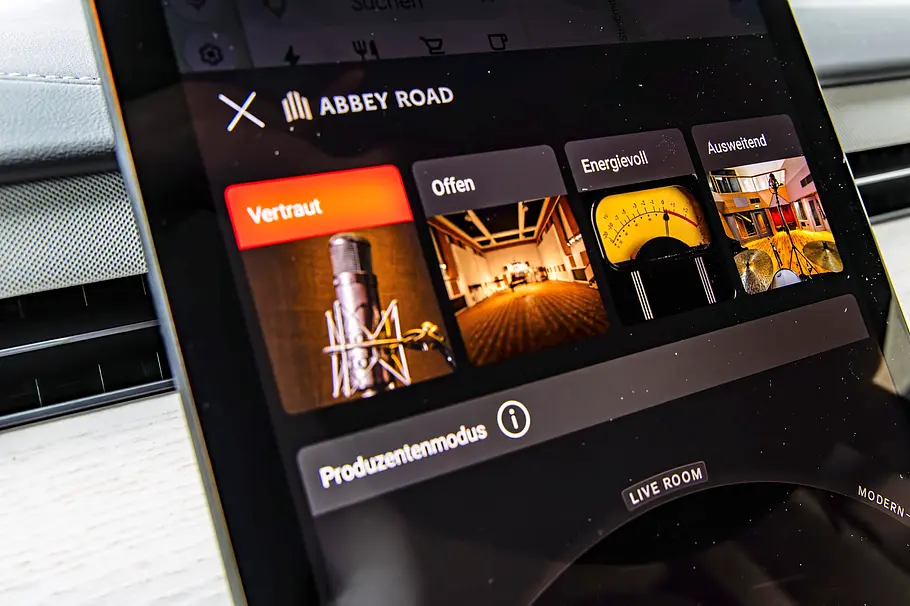 Das Soundmenü im Volvo ES90.