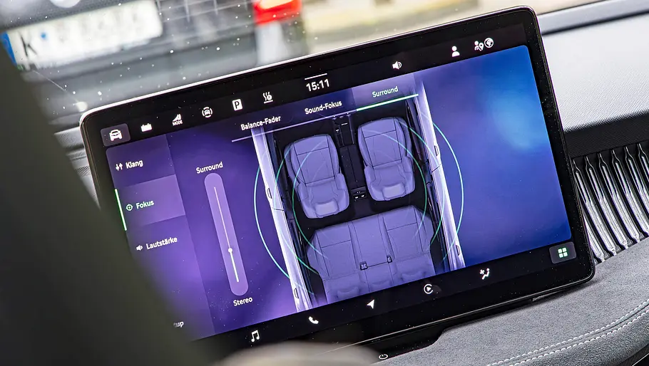 Das Soundmenü des Skoda Superb.