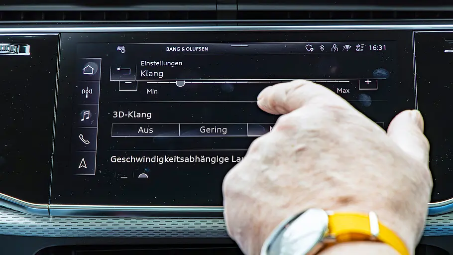 Das Soundmenü des Audi SQ8.