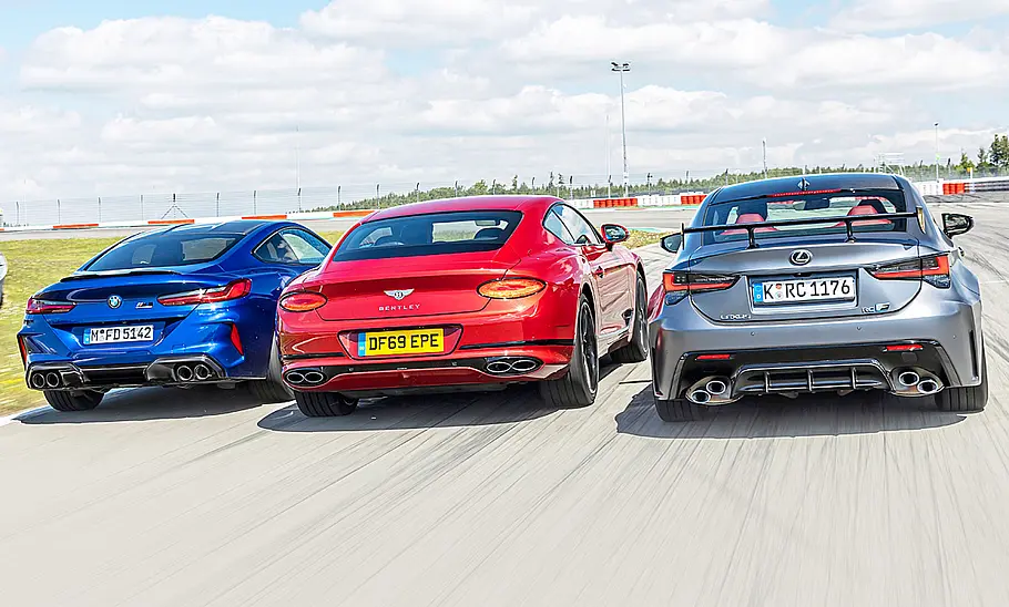 BMW M8 Competition/Bentley Continental GT V8/Lexus RC F Track Edition
