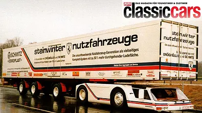 Der Steinwinter-LKW statisch von schräg vorne fotografiert. - Foto: Steinwinter Engineering