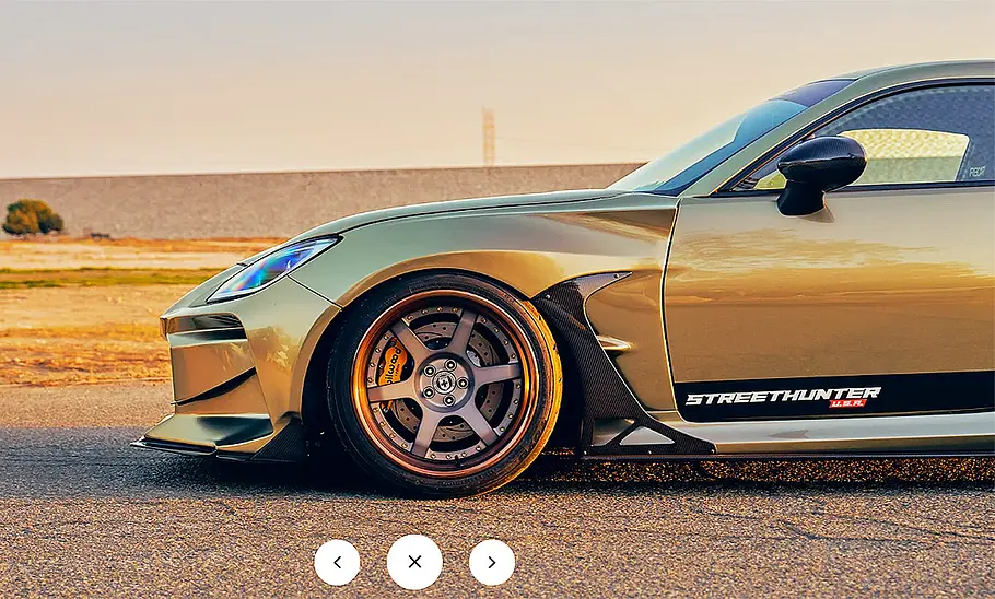 Blick von der Seite auf die Frontpartie vom Subaru BRZ von Streethunter Designs.