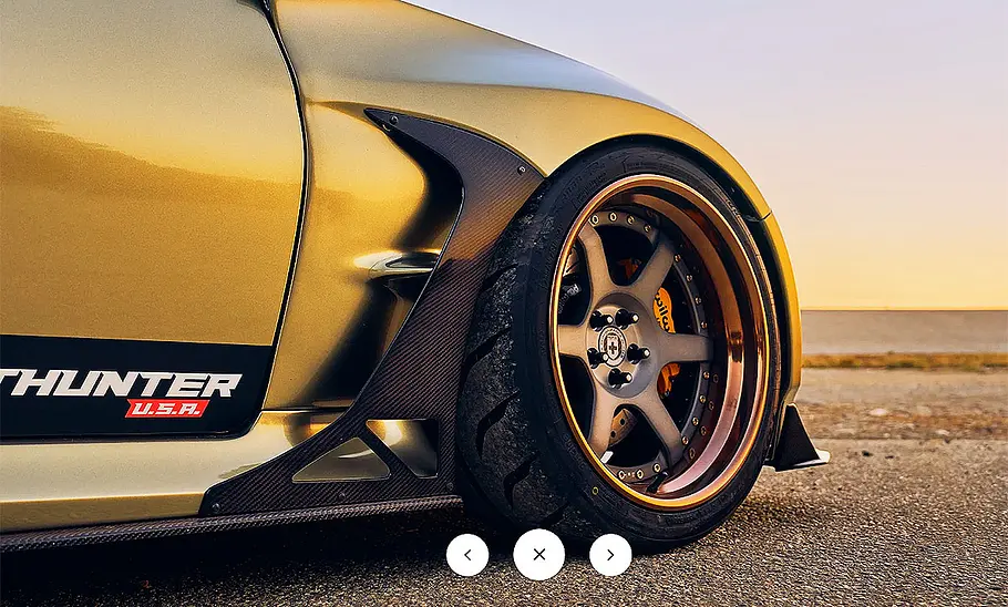 Blick auf die Kotflügel vom Subaru BRZ von Streethunter Designs.