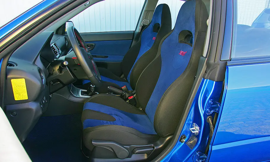 Subaru Impreza WRX STI Die Sitze des Subaru Impreza WRX STI.