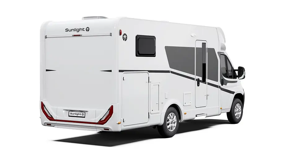 Der Sunlight T 66 S (2026) von schräg hinten im Studio aufgenommen.