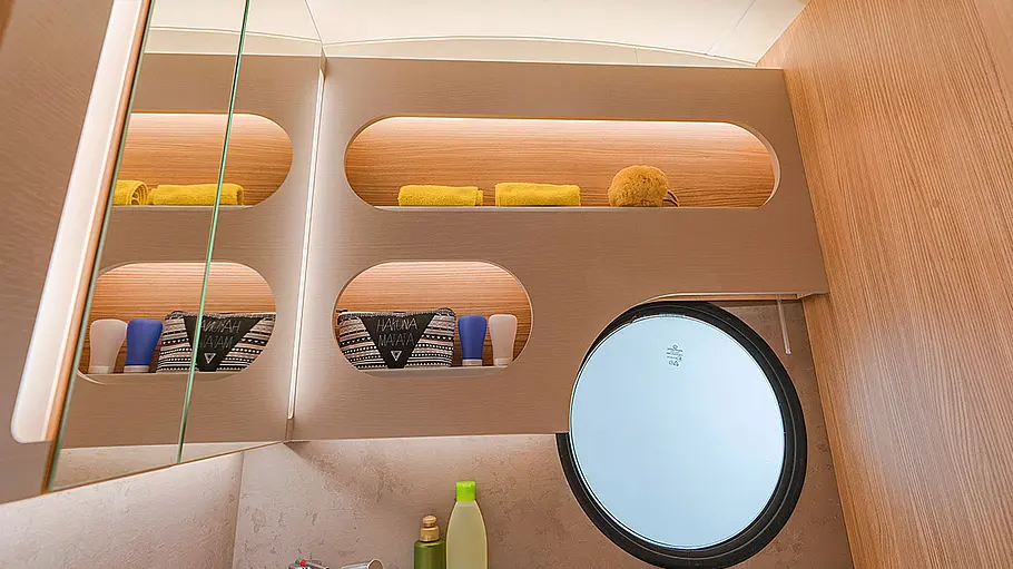 Detailansicht des Badezimmer-Schranks im Tab 400.