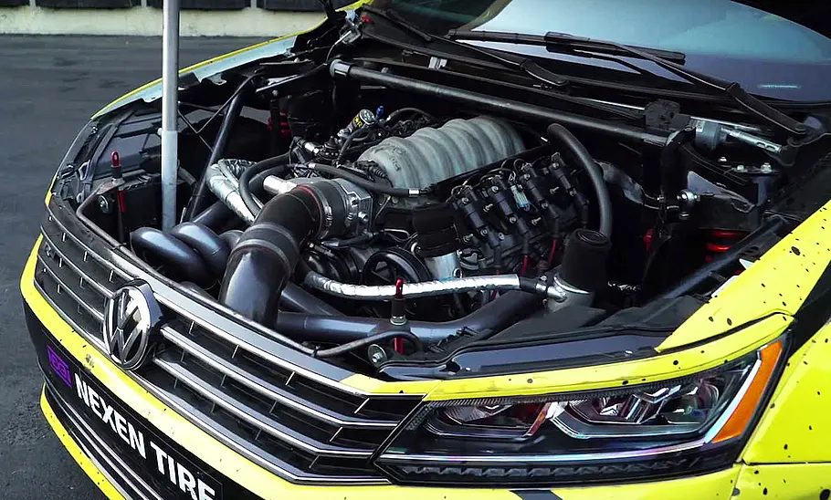 VW Passat von Tanner Foust Der Motor des VW Passat von Tanner Foust.
