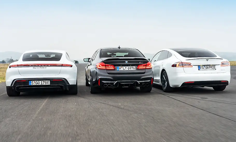 Porsche Taycan Turbo S/BMW M5 Competition/Tesla Model S Performance Porsche Taycan Turbo S/BMW M5 Competition/Tesla Model S Performance