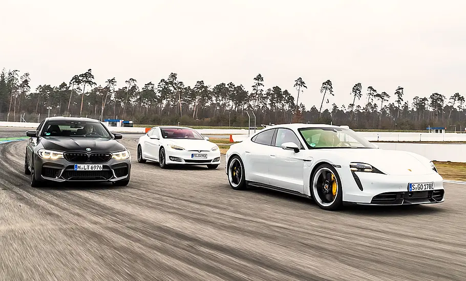 BMW M5 Competition/Tesla Model S Performance/Porsche Taycan Turbo S BMW M5 Competition/Tesla Model S Performance/Porsche Taycan Turbo S