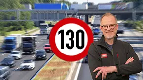 Der Autor in einer Bildmontage zum Thema Tempolimit. - Foto: picture alliance / SvenSimon / Kollage: AUTO ZEITUNG Der Autor in einer Bildmontage zum Thema Tempolimit. - Foto: picture alliance / SvenSimon / Kollage: AUTO ZEITUNG