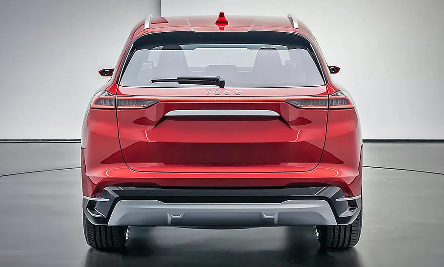 Togg T10X (2025) Blick von hinten auf das elektrische SUV Togg T10X (2025).