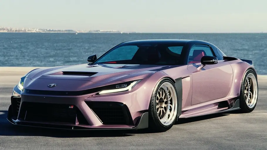 Toyota GR GT Widebody Der Toyota GR GT Widebody stehend von schräg vorne