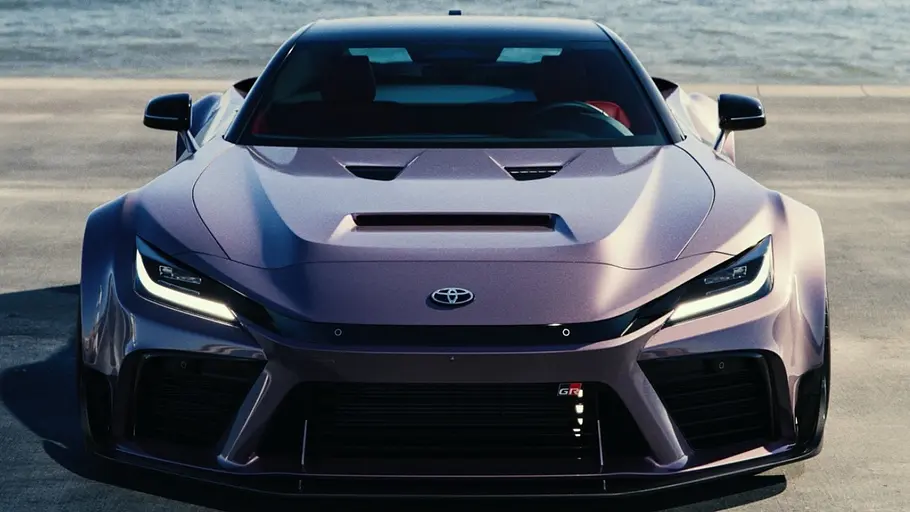 Toyota GR GT Widebody Der Toyota GR GT Widebody stehend von vorne