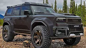 Der Toyota Land Cruiser (J25) von Wald, stehend von schräg vorne. - Foto: Wald International Der Toyota Land Cruiser (J25) von Wald, stehend von schräg vorne. - Foto: Wald International