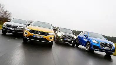 Skoda Karoq, VW T-Roc, Mini Countryman, Audi Q2 - Foto: Daniela Loof