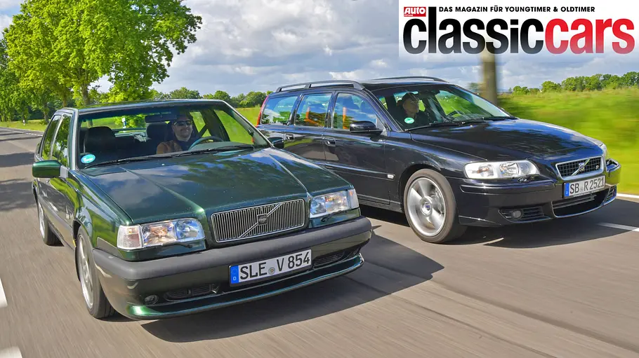 Volvo 850 T5-R/V70 R Volvo 850 T5-R und V70 R fahrend von vorne