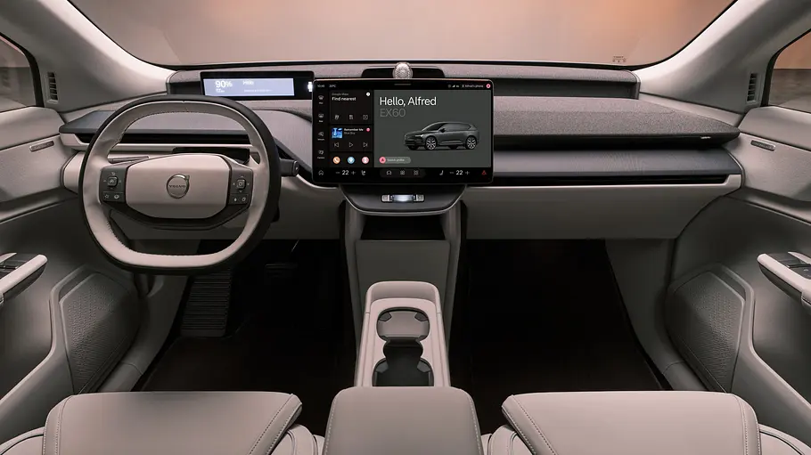 Volvo EX60 Das Cockpit des Volvo EX60.