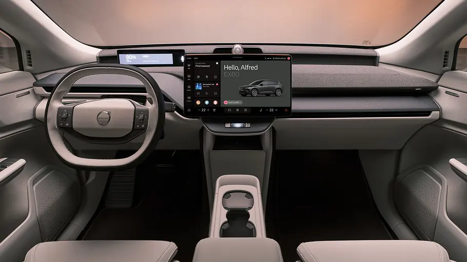 Volvo EX60 Das Cockpit des Volvo EX60.