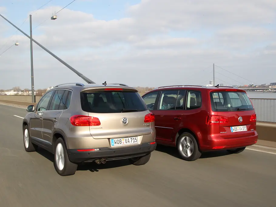 Vergleich VW Tiguan Touran SUV Van Geländewagen