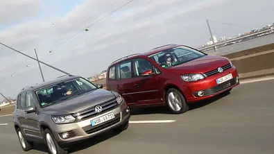 Vergleich VW Tiguan Touran SUV Van Geländewagen