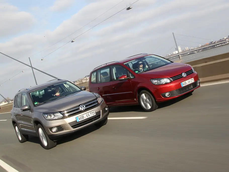 Vergleich VW Tiguan Touran SUV Van Geländewagen