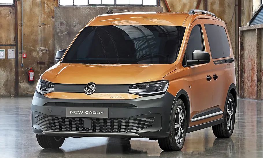 VW Caddy Panamericana (2021); stehend, schräg vorne