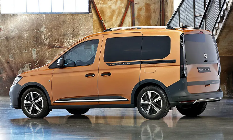 VW Caddy Panamericana (2021) VW Caddy Panamericana (2021); stehend, schräg hinten