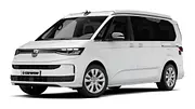 Der VW California statisch von schräg vorne links. - Foto: Carwow