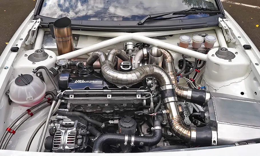 Der Motor des VW Corrado TDI 4Motion.
