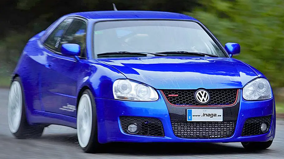 Der VW Corrado von Inaga fahrend von vorne