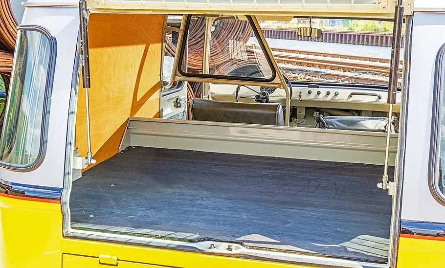 VW Typ 147 Fridolin Der Kofferraum des VW Typ 147 Fridolin.