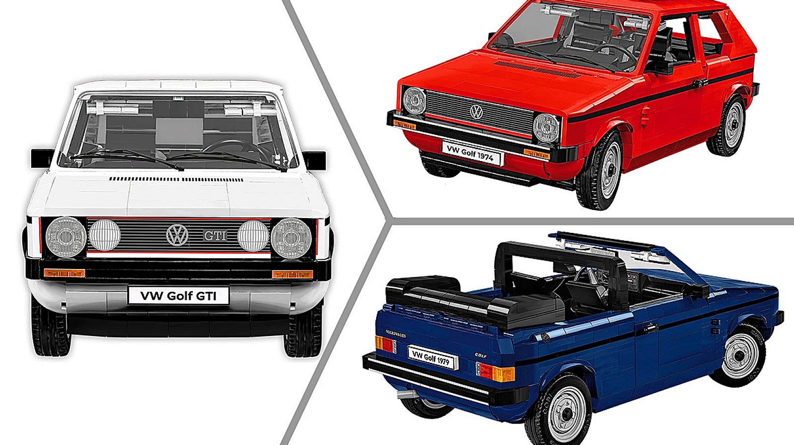 Building block cult: Golf 1 GTI, Cabrio & Three-Door by Cobi