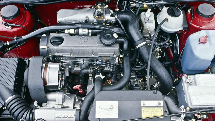 Der Motor des VW Golf 2 Rallye G60. 
