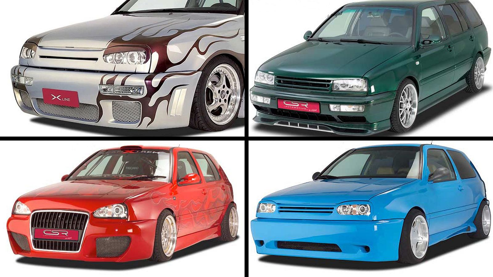 VW Golf 3 range from CSR: Colorful budget body kits that rock