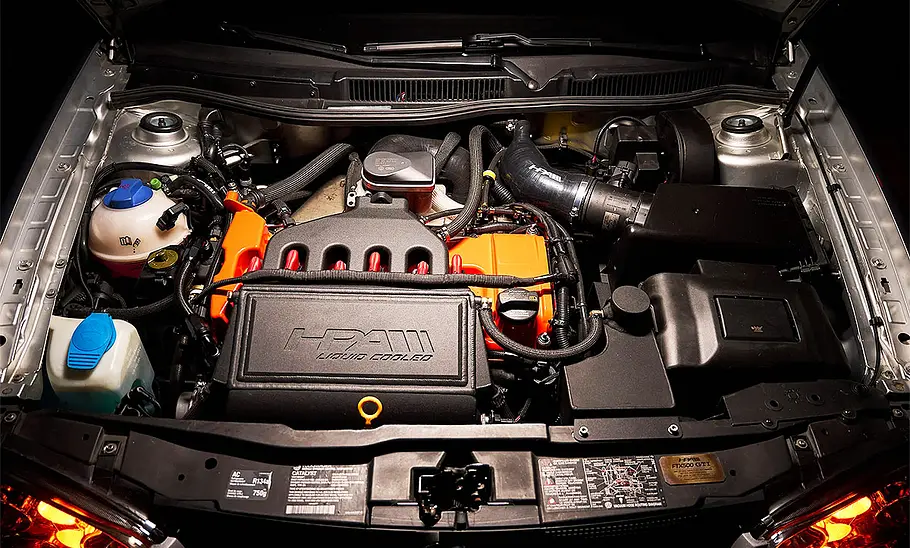 Blick in den Motorraum des HPA FTX500 MK4 GTI.