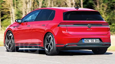 Eine Computerillustration des VW ID. Golf (2029), von hinten links abgebildet. - Foto: Avararii